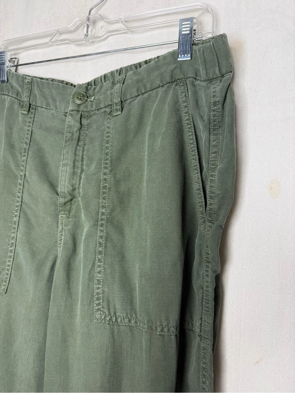 J.CREW / Weekend Pant in Fern Green Casual Relaxed Fit Linen Blend E9182 / 12
